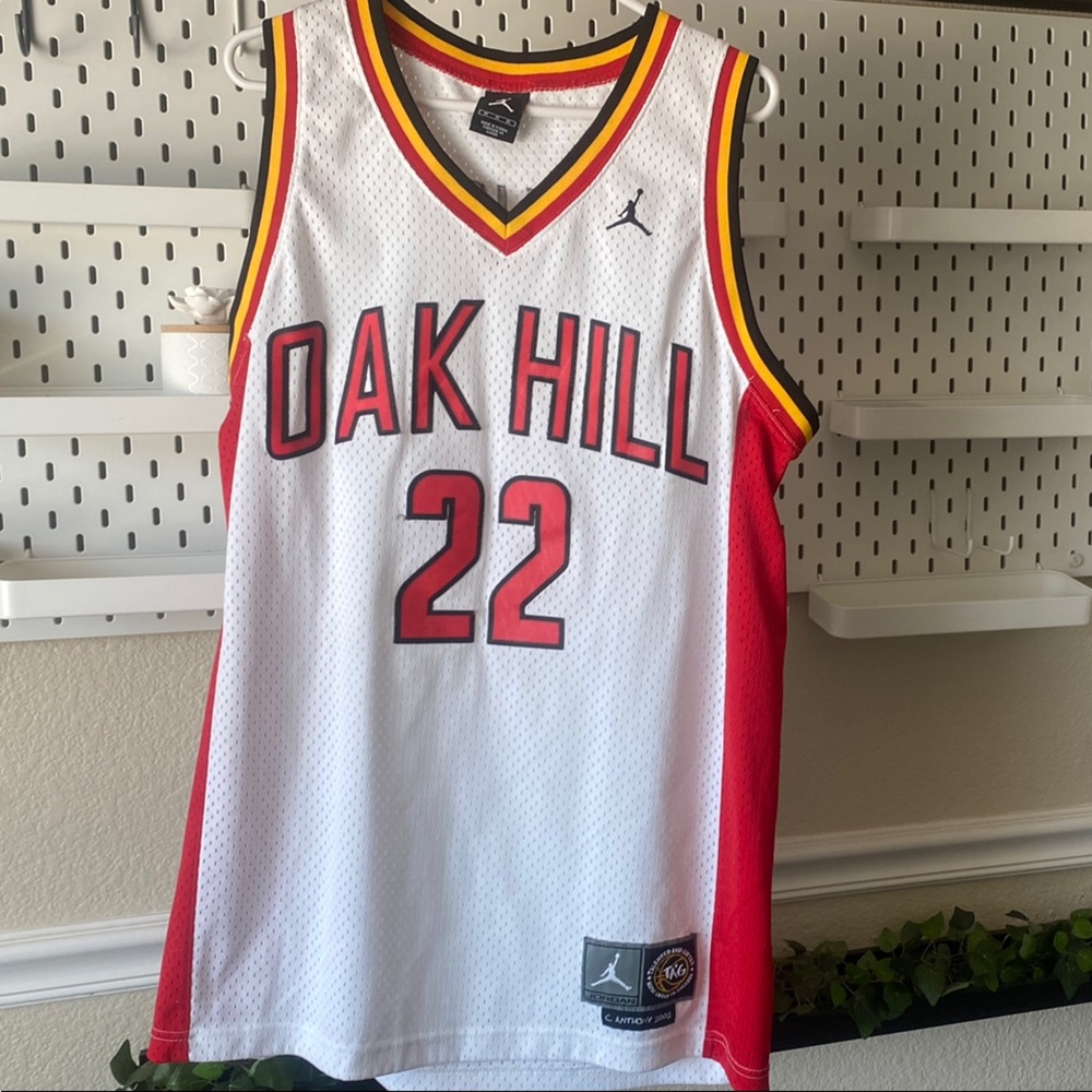 Jordan Red and White Basketball Jersey